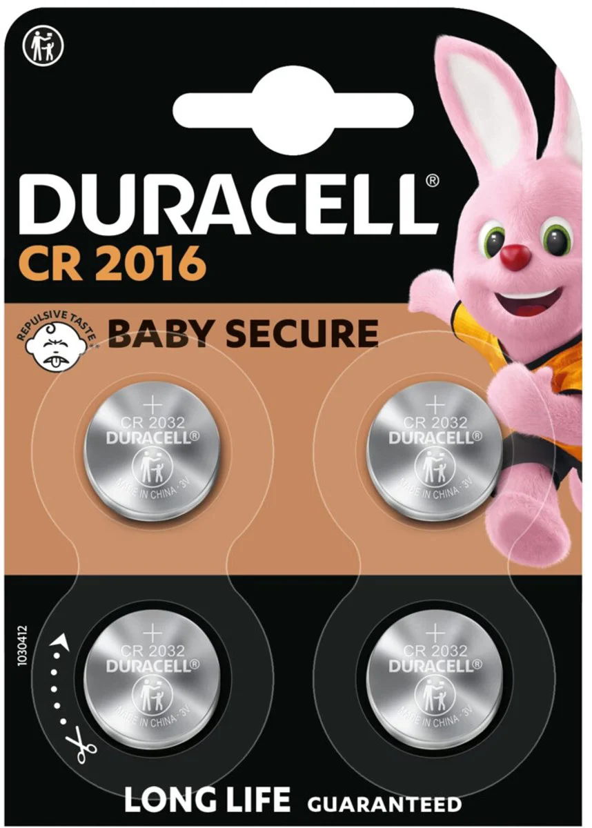 6x Duracell Knoopcelbatterijen 2016 4 stuks