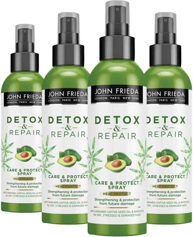 4x John Frieda Detox & Repair Protect Spray 250 ml