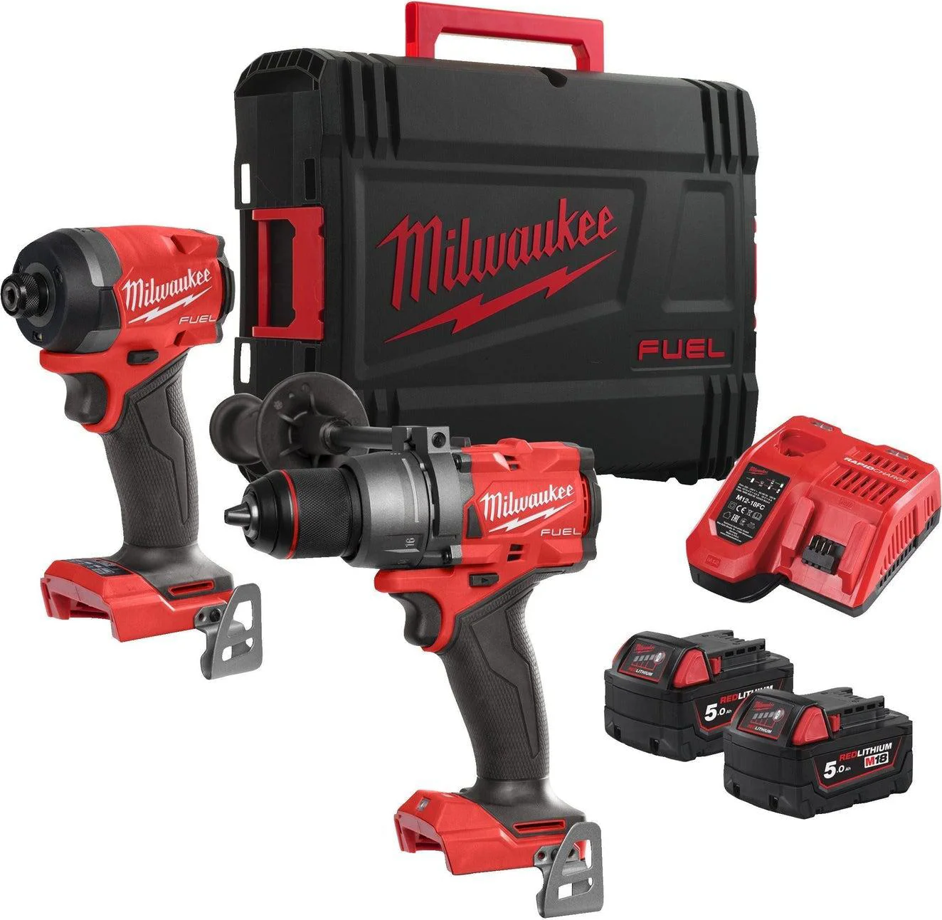 Milwaukee M18 FUEL™ FPP2A3-502X Powerpack M18 FPD3 + M18 FID3 18V 5.0Ah in HD-Box - 4933480873