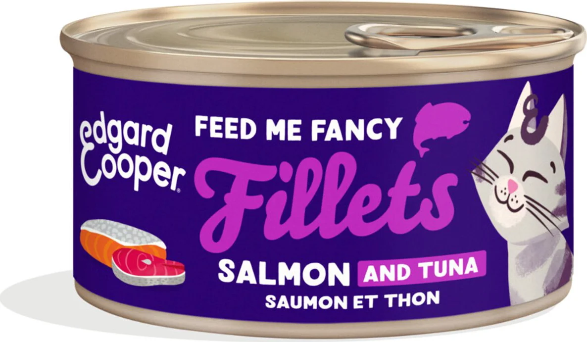 24x Edgard & Cooper Kattenvoer Fillets Zalm & Tonijn 70 gr