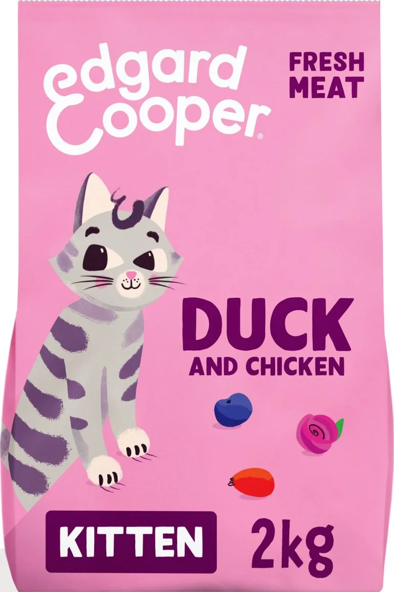 Edgard & Cooper Kattenvoer Kitten Eend - Kip 2 kg