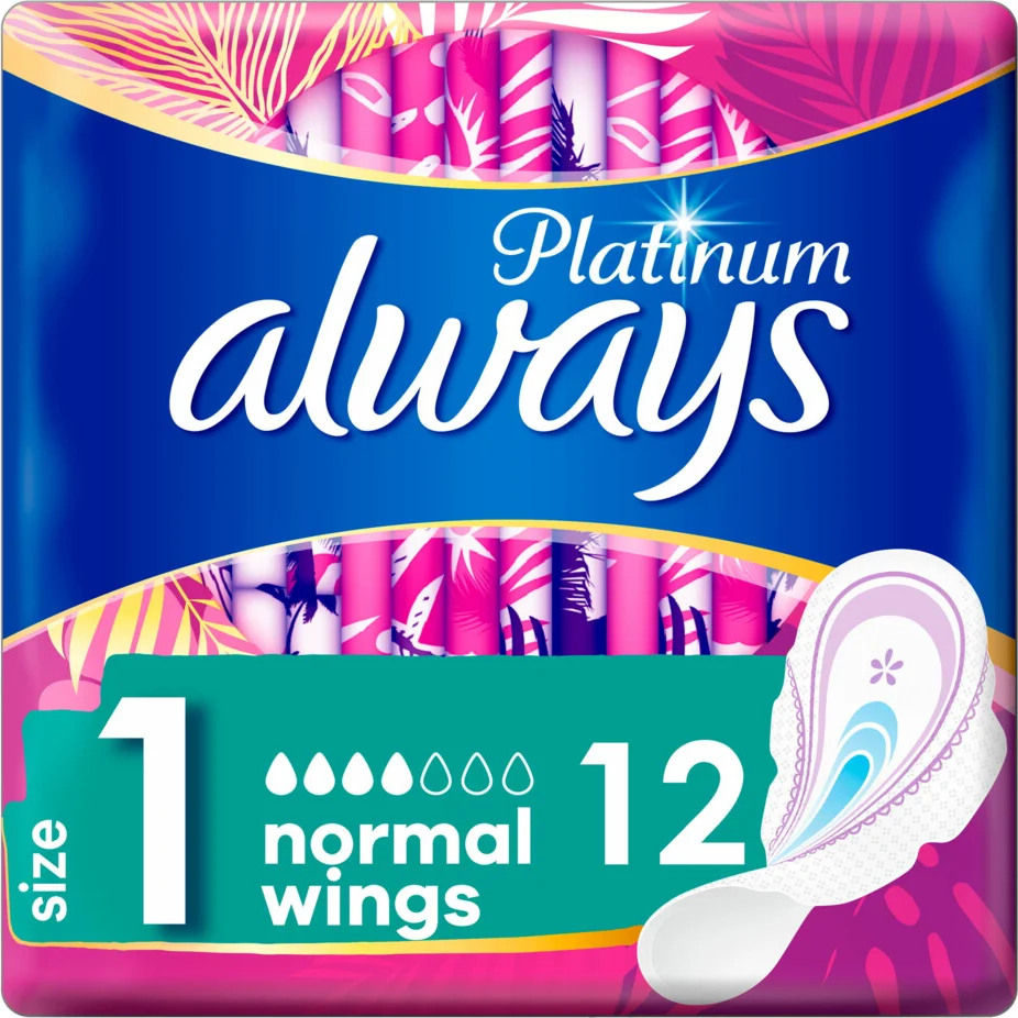 16x Always Maandverband Platinum Normal 12 Stuks
