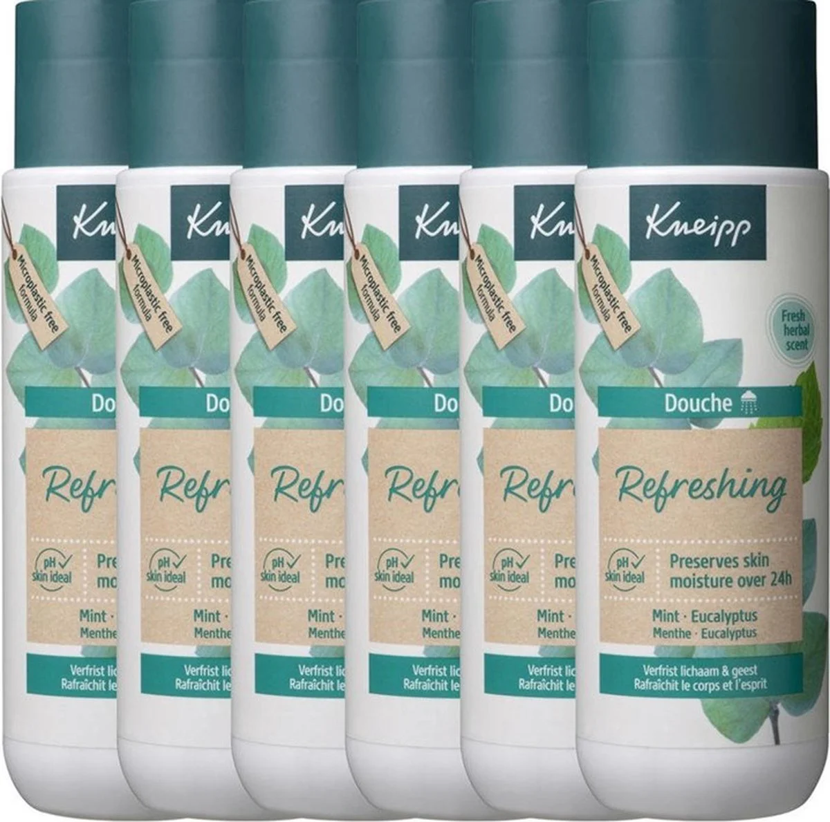 6x Kneipp Douche Refreshing Mint Eucalyptus 200 ml