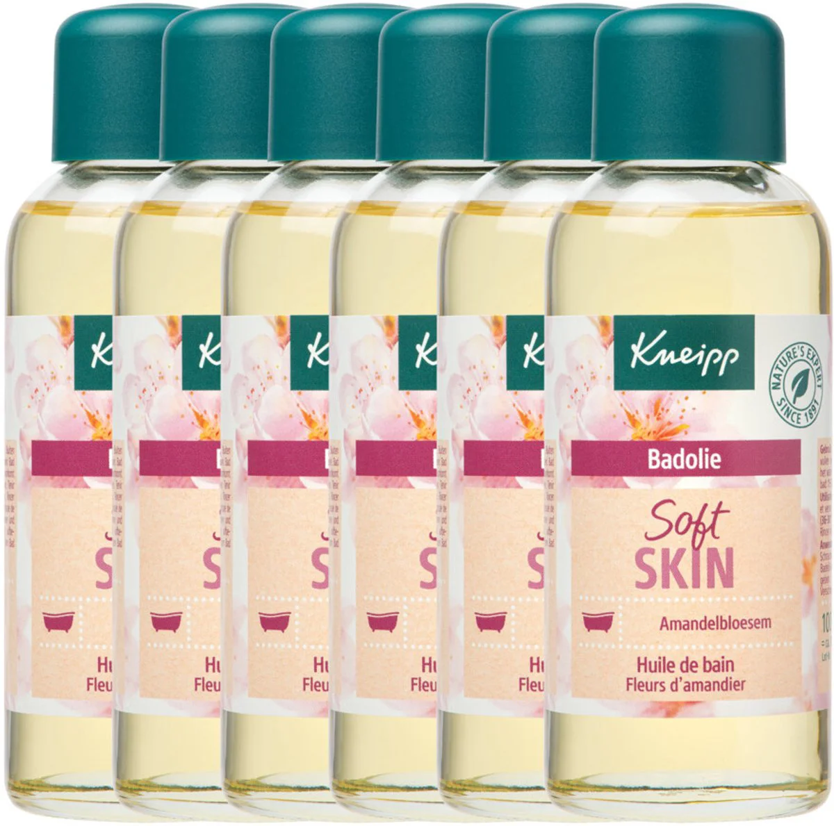 6x Kneipp Badolie Soft Skin Amandelbloesem 100 ml