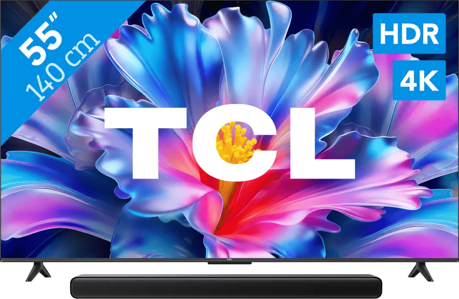 TCL 55" QLED P6L 4K (2026) + TCL S45H 2.0 Soundbar