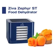 Ziva Zephyr ST voedseldroger RVS | droogoven | dehydrator | 6 roestvast stalen drooglades - perfect voor het drogen van fruit, vlees, kruiden, groente, en meer!
