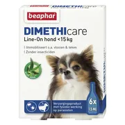 6x Beaphar Dimethicare Line-On Anti Teken- & Vlooiendruppels Hond 0 - 15 kg 6 pipetten