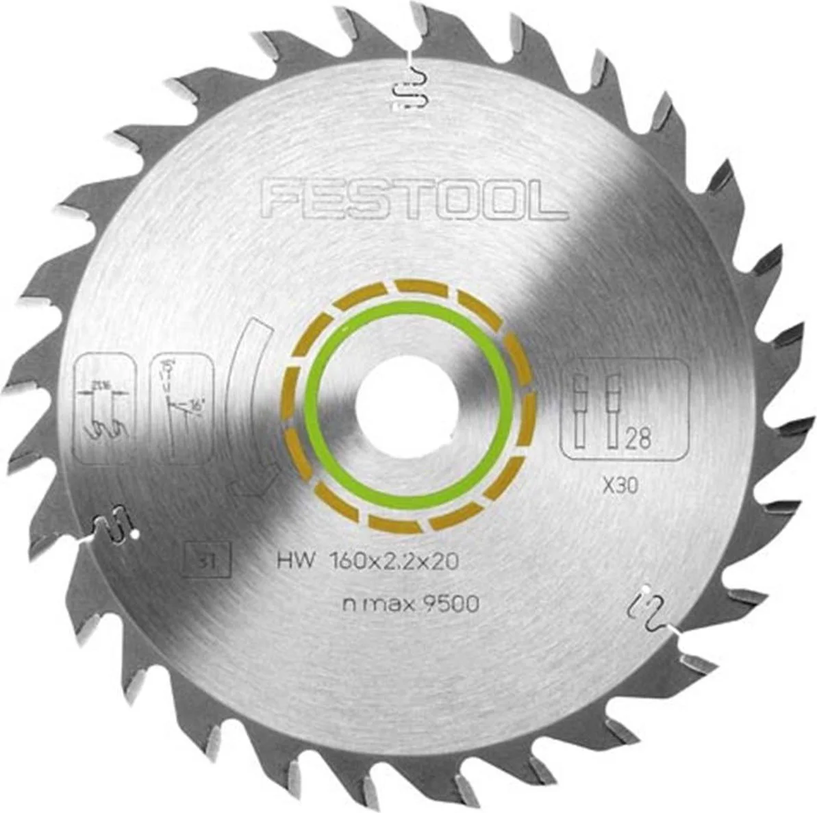 Festool Cirkelzaagblad voor Hout | Wood Universal | Ø 260mm Asgat 30mm 60T - 494604