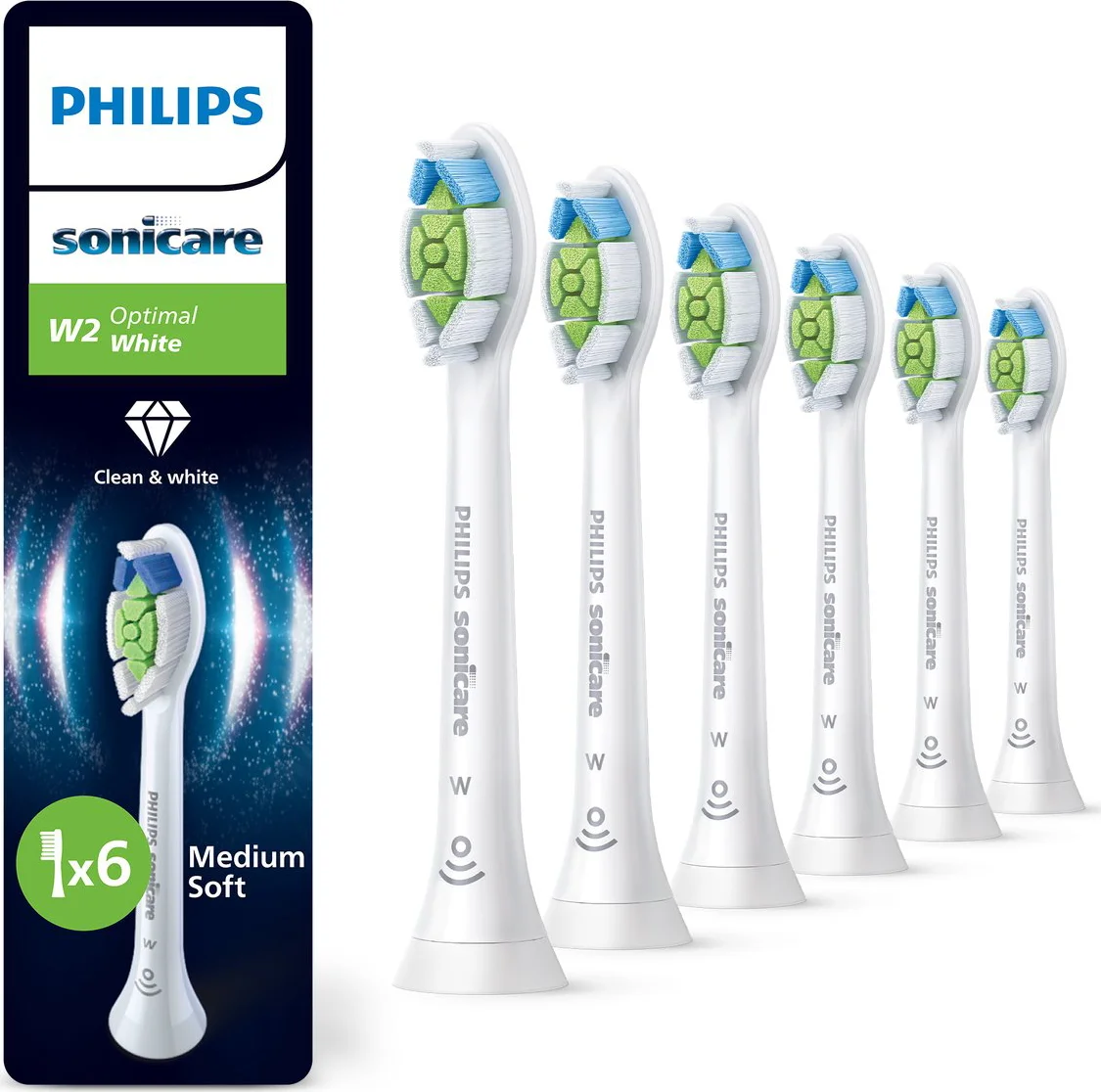 Philips Sonicare Optimal White HX6066/87 Wit (6 stuks)