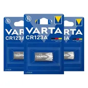 3x Varta Lithium Batterijen Cylindrical CR123A
