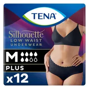 TENA Silhouette Underwear Low Waist Normal Noir M 12ST