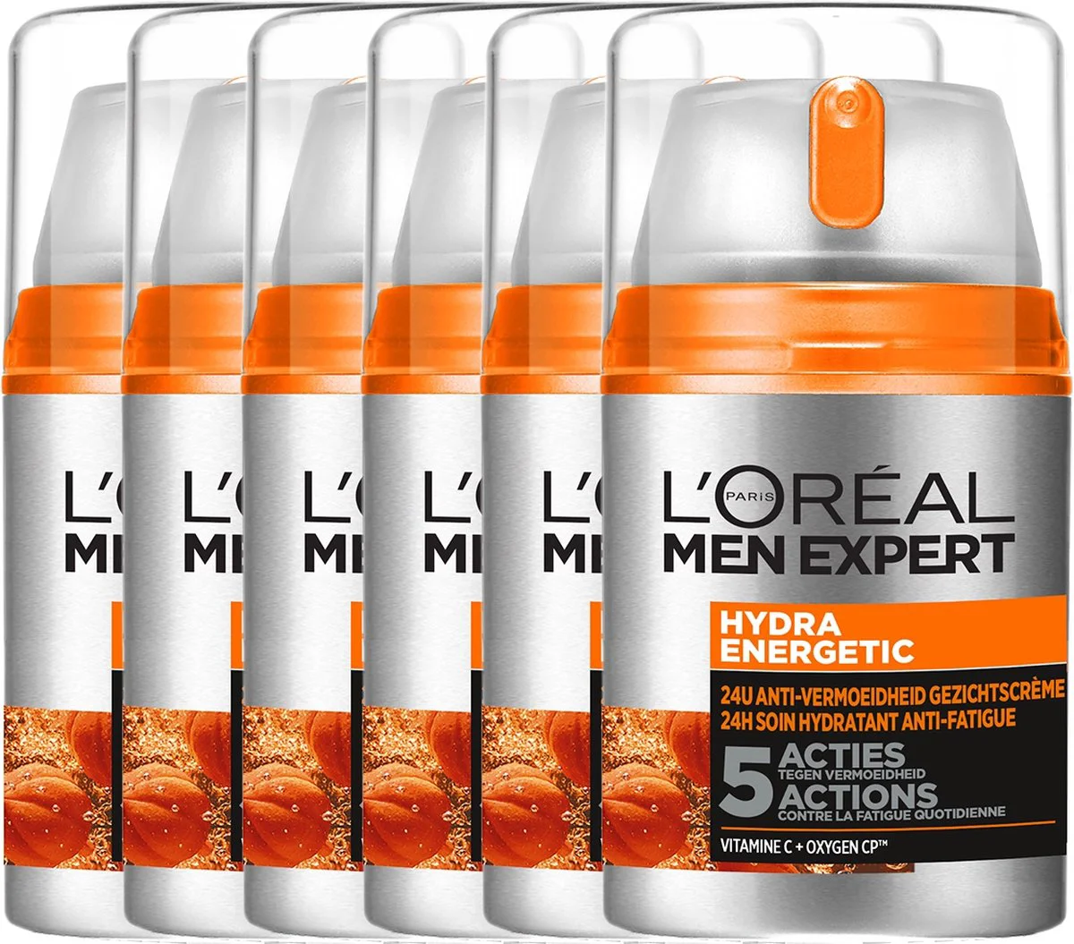 6x L'Oréal Men Expert Hydraterende Dagcrème 50 ml