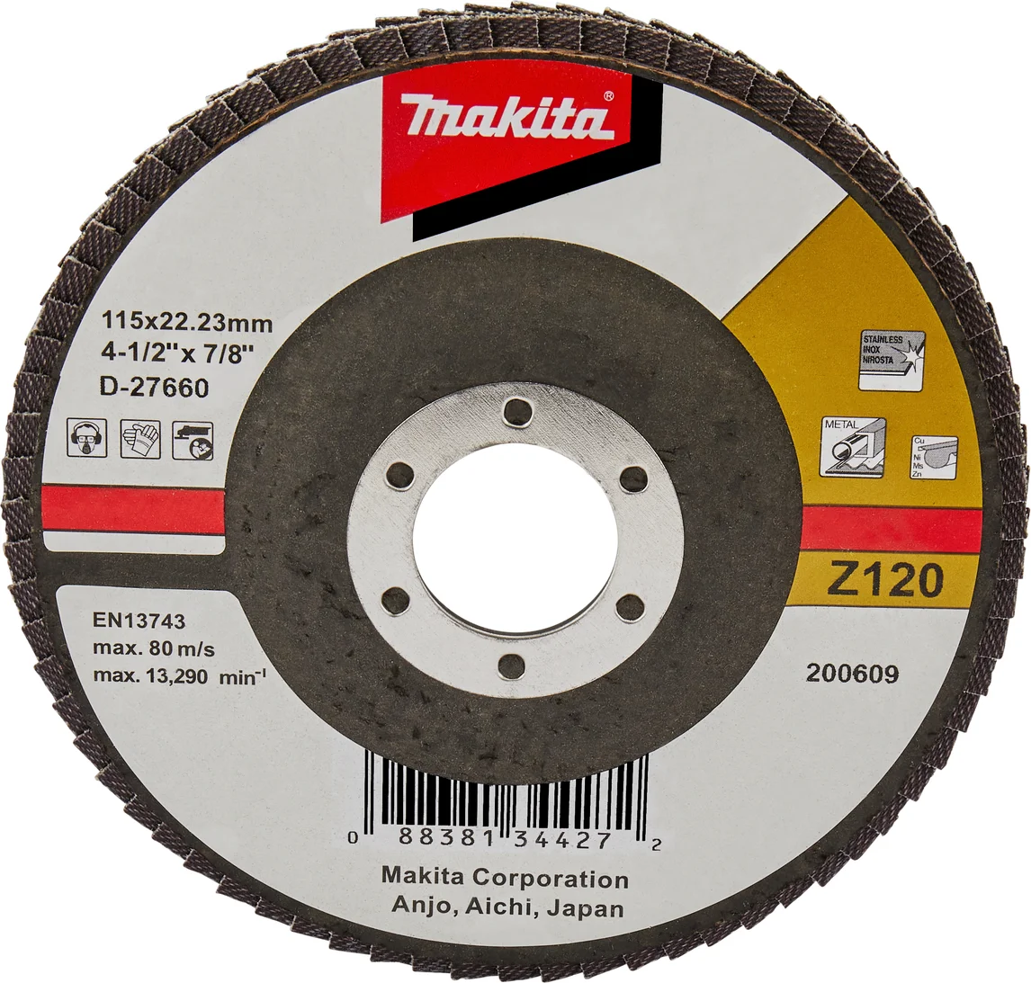 Makita D-27660 Lamellenschuurschijf Z120 | 115mm