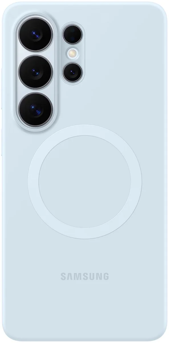 Samsung Galaxy S26 Ultra Siliconen Back Cover met Magneet Blauw