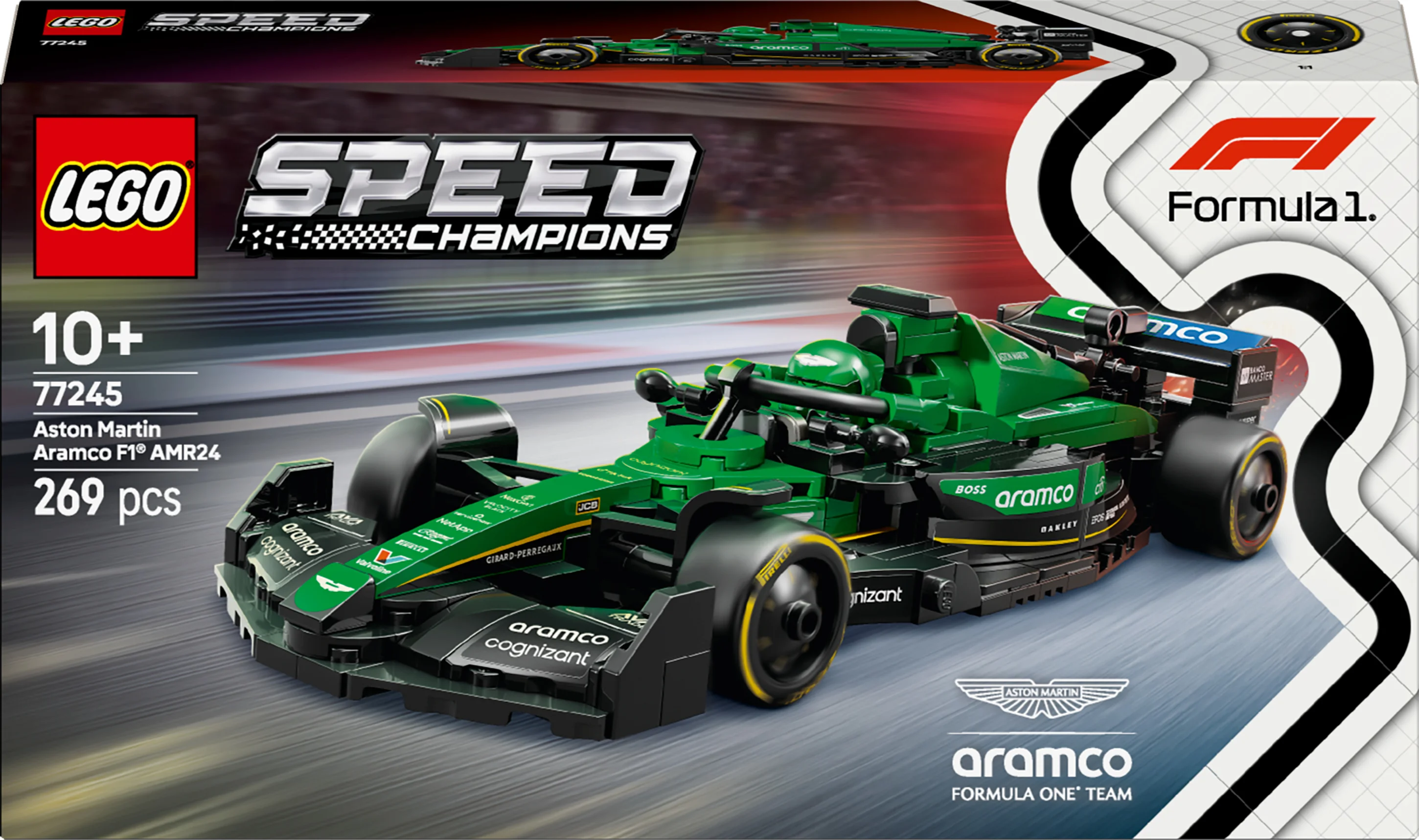 LEGO Speed Champions Aston Martin Aramco F1 AMR24 racewagen 77245