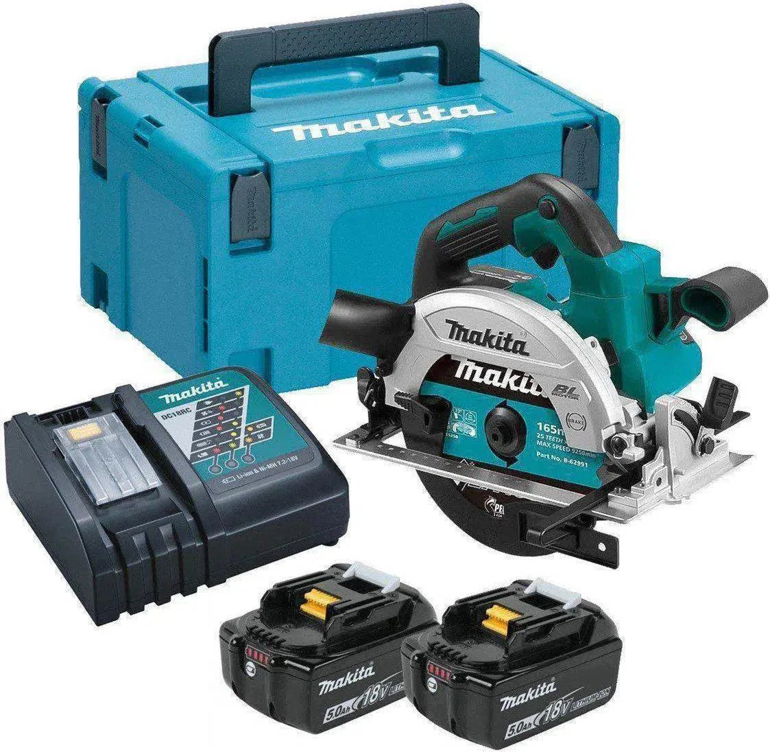 Makita DHS660RTJ Accu Cirkelzaag 165mm 18V 5.0Ah in Mbox