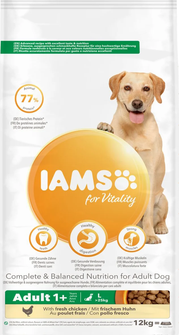 IAMS Dog Adult Large Kip 12 kg