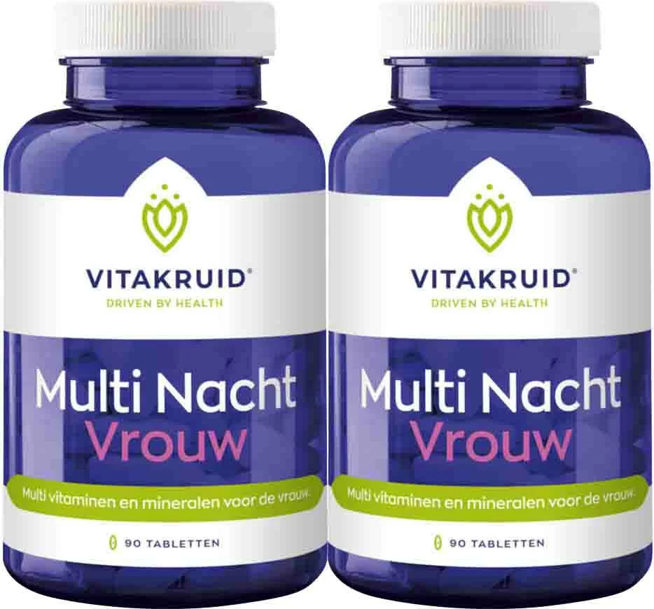 2x Vitakruid Multi Nacht Vrouw 90 tabletten