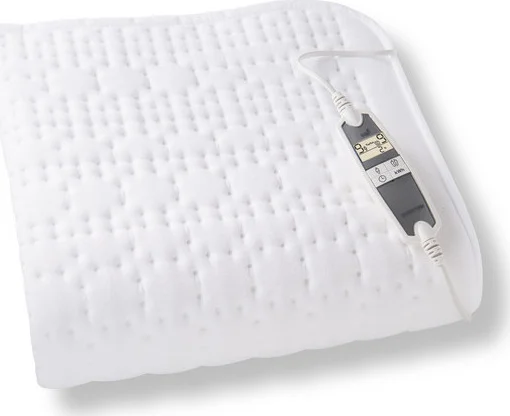 Inventum HN197V elektrische onderdeken 160x80 cm - 1 persoons - Warmtedeken - 9 warmtestanden - Aparte voetzone - Anti-allergie - Antibacterieel - Turbostand - Fleece - Wit