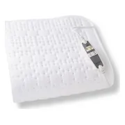 Inventum HN197V elektrische onderdeken 160x80 cm - 1 persoons - Warmtedeken - 9 warmtestanden - Aparte voetzone - Anti-allergie - Antibacterieel - Turbostand - Fleece - Wit
