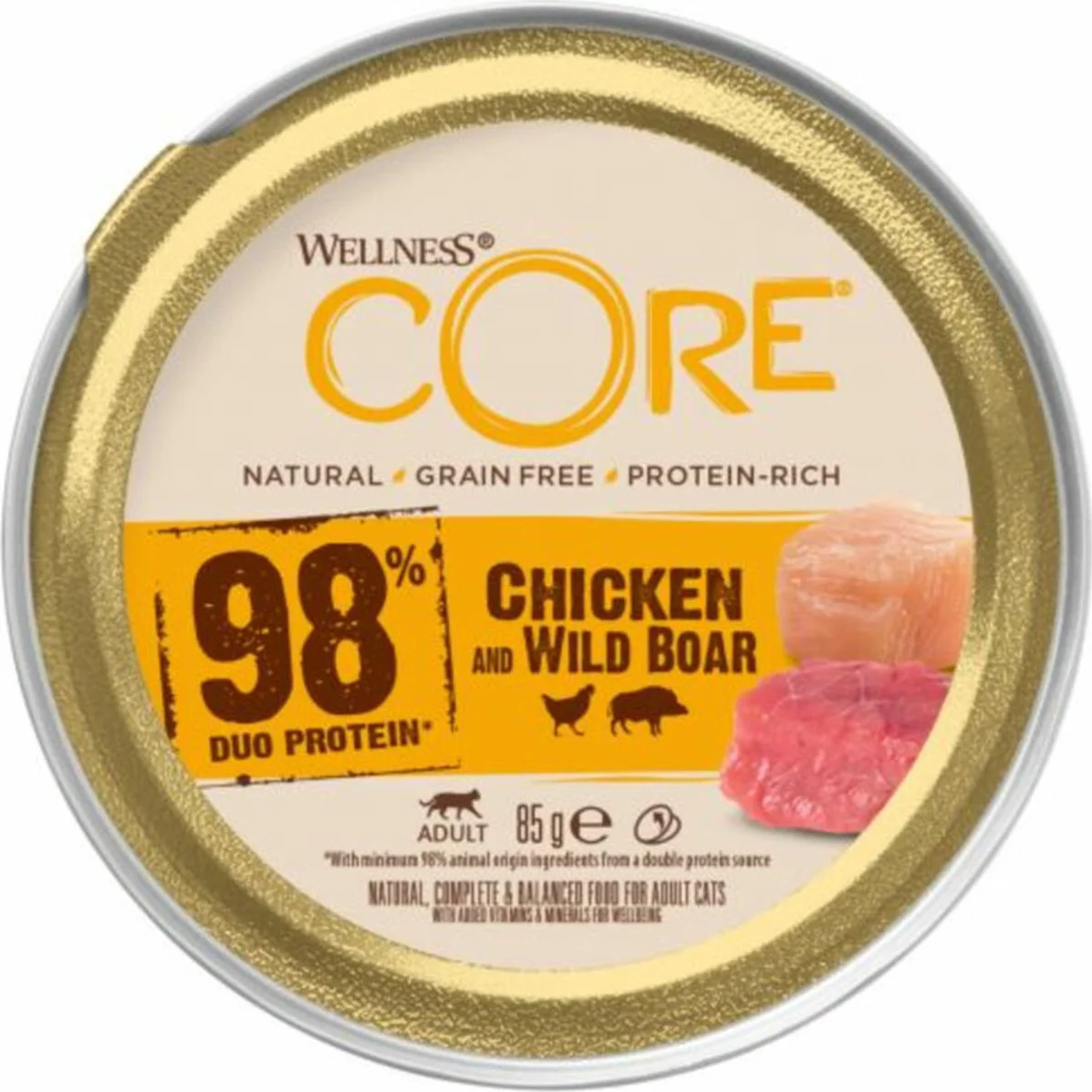 12x Wellness Core Kattenvoer 98% Recipe Kip - Zwijn 85 gr