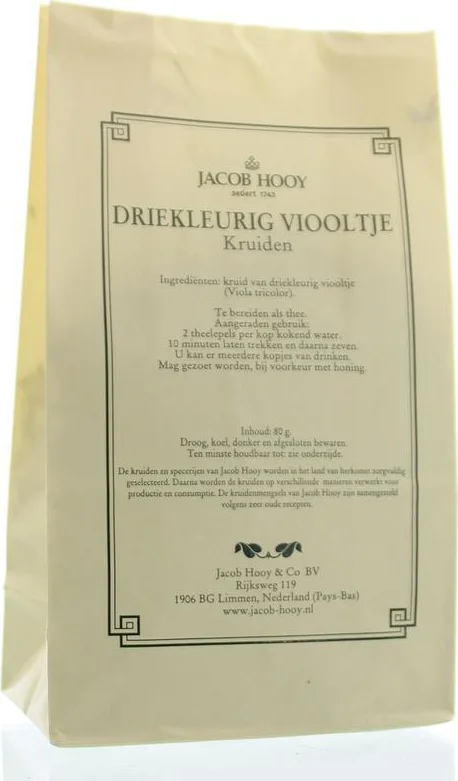 Jacob Hooy Driekleurig Viooltje Gesneden 80GR