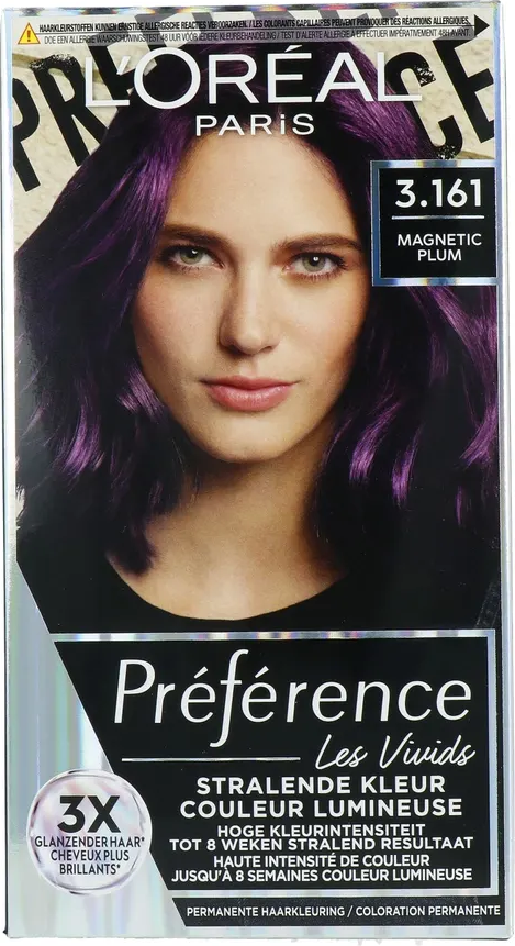 L'Oréal Preference Vivids Permanente Haarkleuring 3.161 Magnetic Plum
