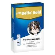 2x Bolfo Gold Anti Vlooiendruppels Hond Vanaf 25 kg 2 pipetten