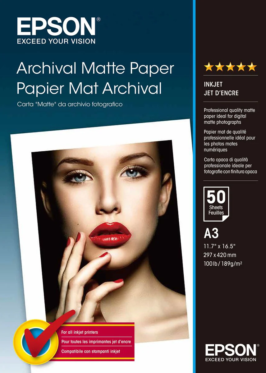 Epson C13S041344 Archiefpapier - A3 / 192g/m / Mat