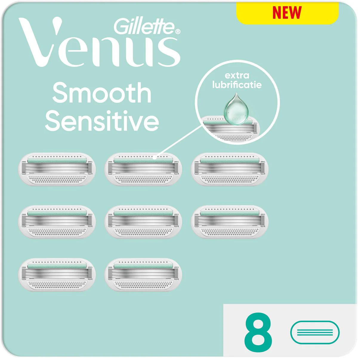 Gillette Venus Smooth Sensitive Voor Vrouwen Scheermesjes - 8 stuks