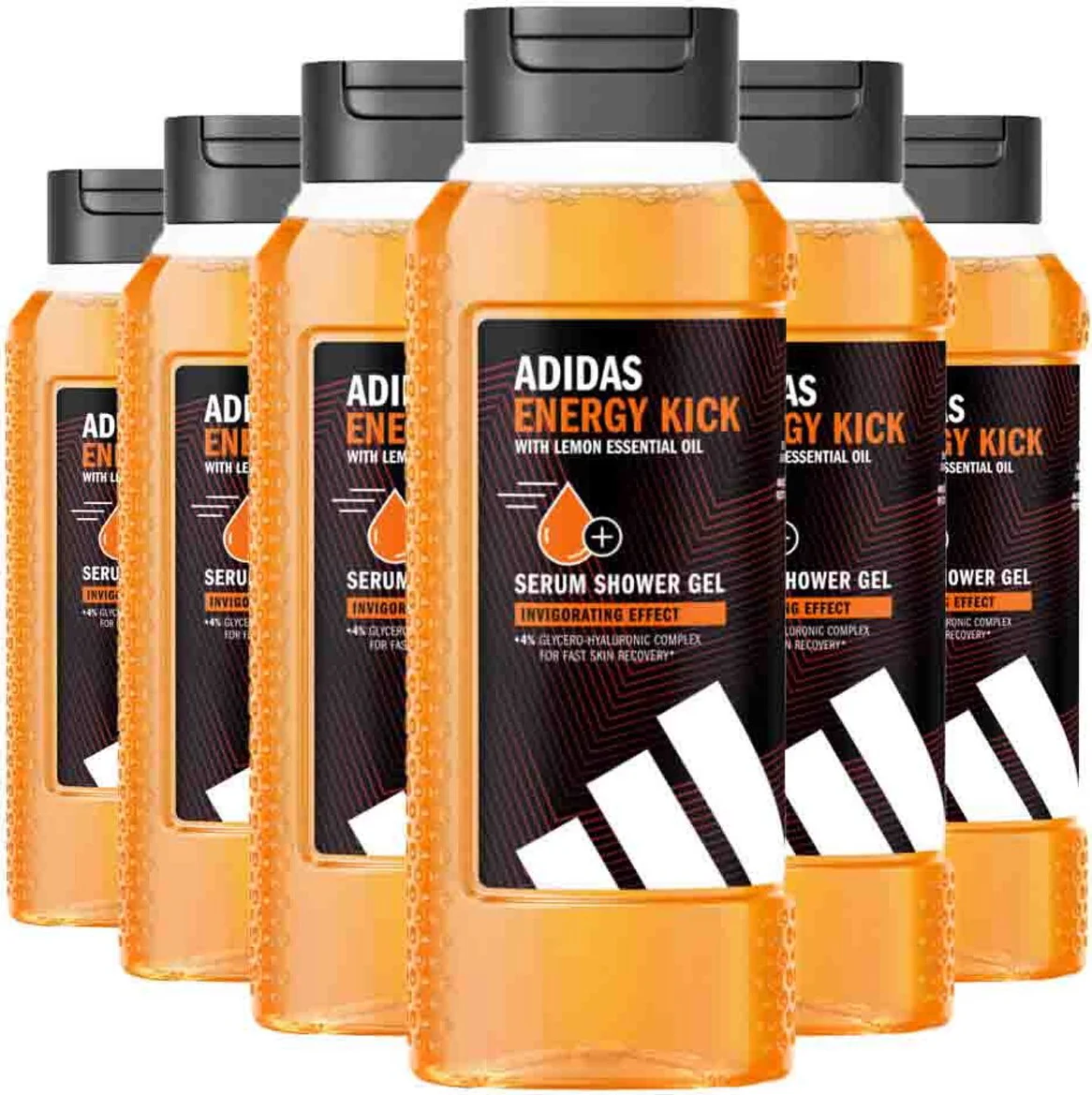 6x Adidas Shower Gel Active Skin & Mind Energy Kick M 250 ml
