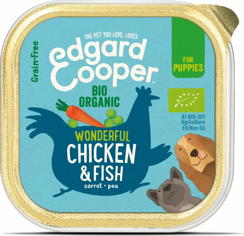 Edgard & Cooper Kuipje Vers Vlees Puppy Hondenvoer Bio Kip - Vis 100 gr
