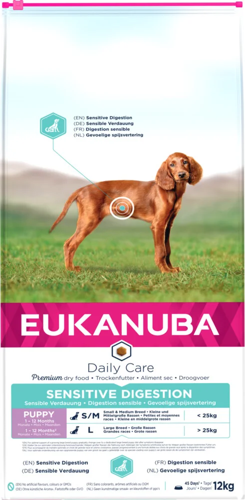 Eukanuba Hondenvoer Droog Daily Care Sensitive Digestion Puppy 12 kg