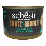 8x Schesir Taste The World Hond Kip & Carbonara 150 gr