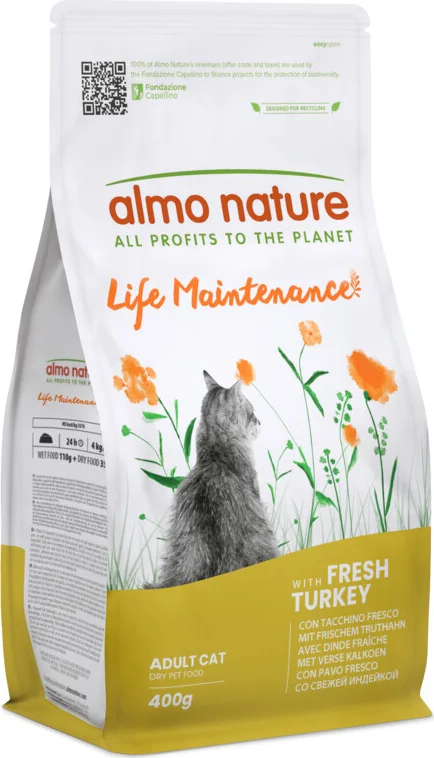 Almo Nature Kattenvoer Droog Life Maintenance Kalkoen & Rijst 400 gr