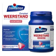 Davitamon Compleet Weerstand Kauwvitamines Aardbei 60 kauwtabletten
