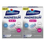 2x Davitamon Magnesium 3 in 1 30 tabletten