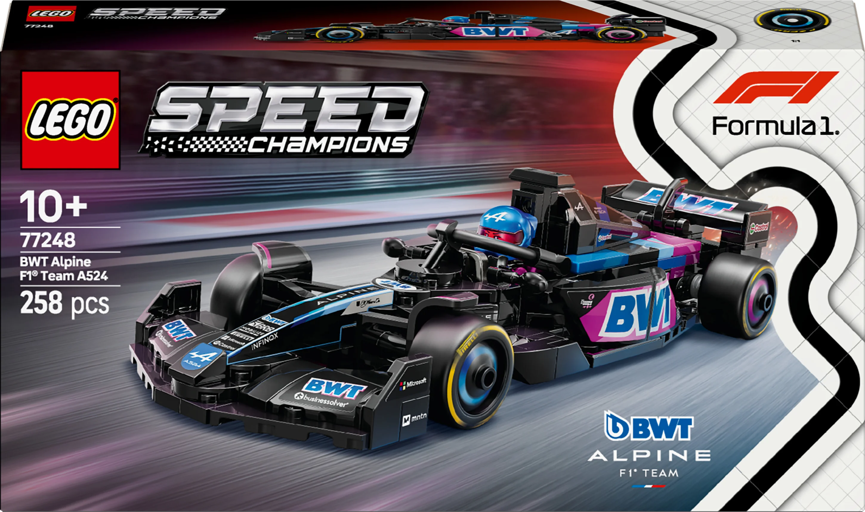 LEGO Speed Champions BWT Alpine F1 Team A524 racewagen 77248
