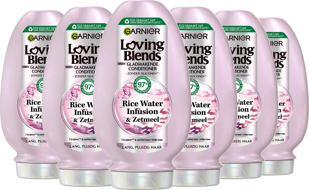 6x Garnier Loving Blends Rice Water Conditioner 250 ml