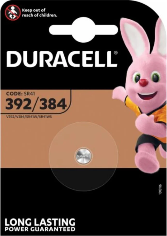 8x Duracell Knoopcelbatterij 392/384