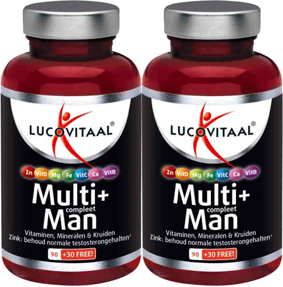 2x Lucovitaal Multi + Compleet Man 120 tabletten