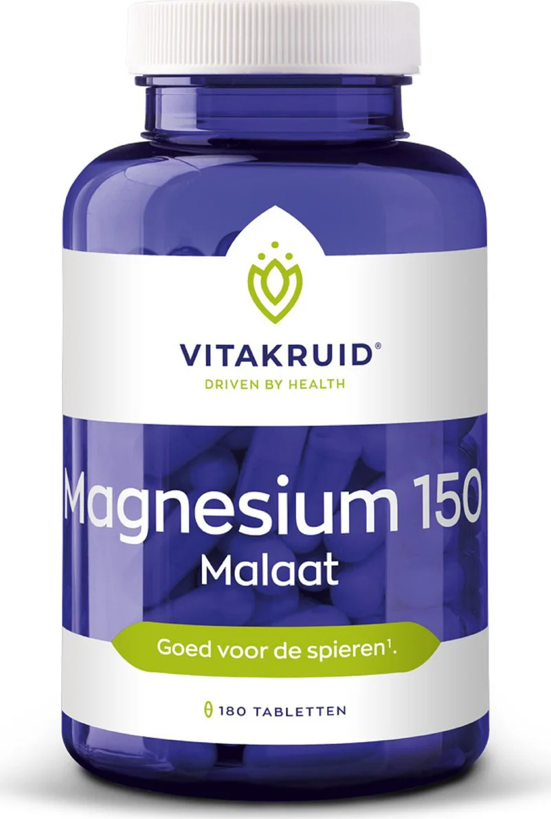 Vitakruid Magnesium 150 Malaat met Vitamine B6 (P-5-P) 180 180TB