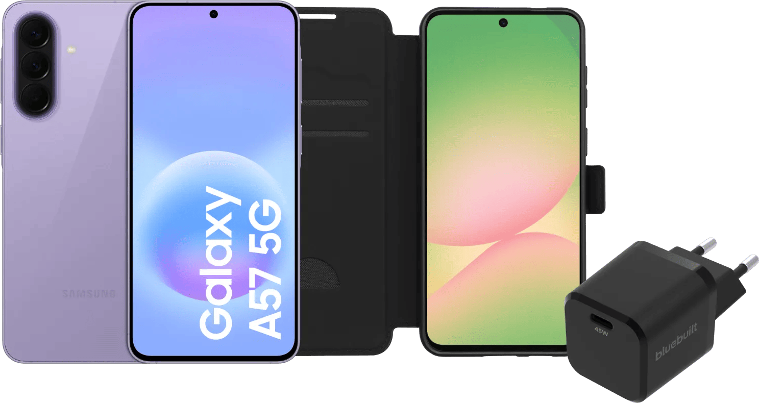 Samsung Galaxy A57 128GB Paars 5G + Basis Accessoirepakket
