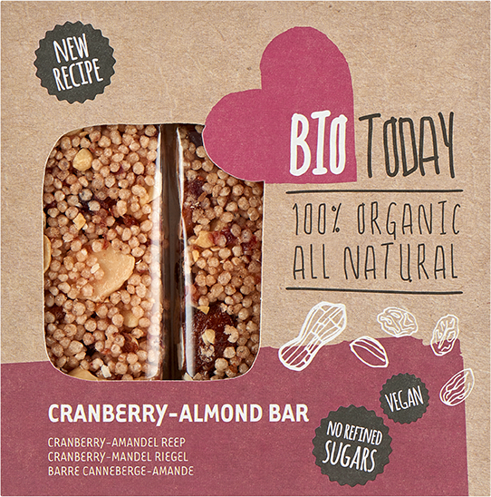 BioToday Cranberry-Almond Bar 75GR