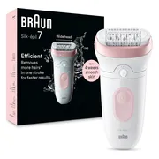 Braun Silk·épil 7 - Epilator voor Eenvoudige Ontharing - Langdurig Gladde Huid - 7-000 - Wit/Flamingo