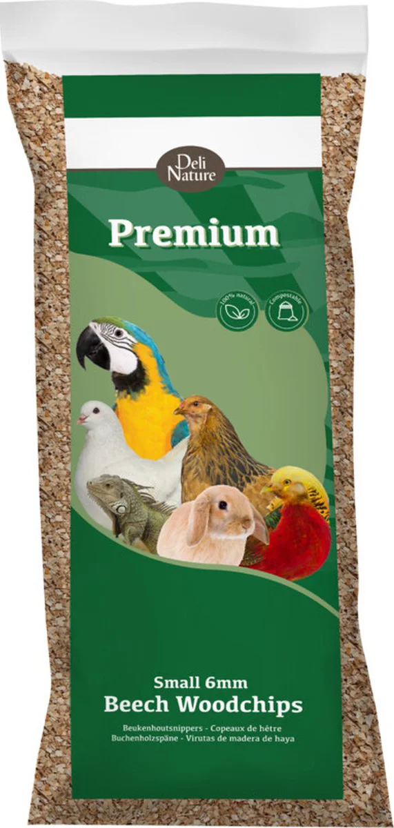 Deli Nature Premium Beukenhoutsnippers 6 mm Fijn 12,5 kg