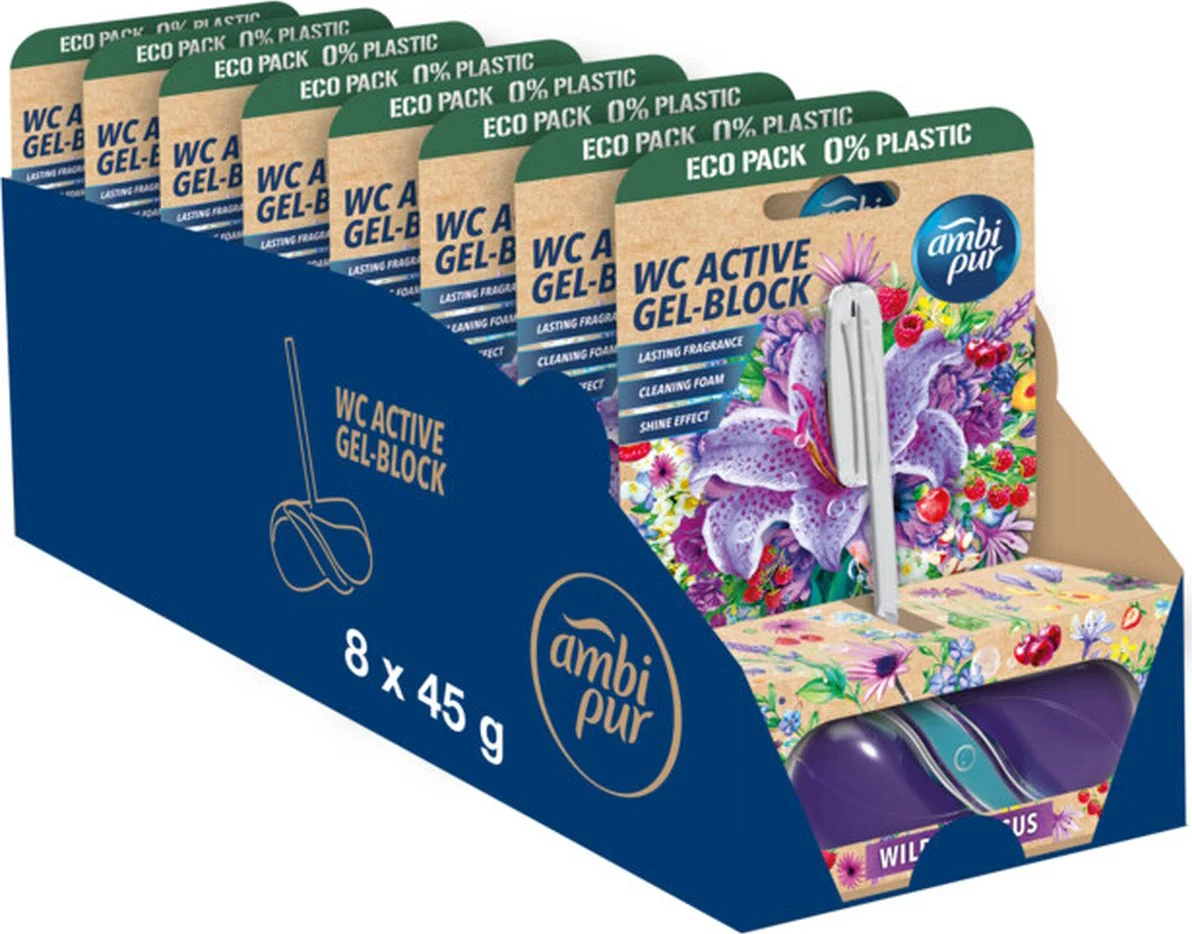 8x Ambi Pur Toiletblok Wild Hibiscus