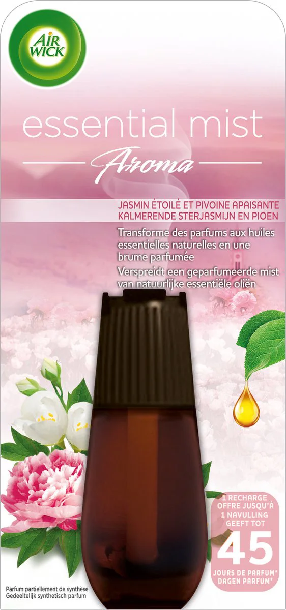 Air Wick Essential Mist Navulling Jasmijn & Pioen 20 ml