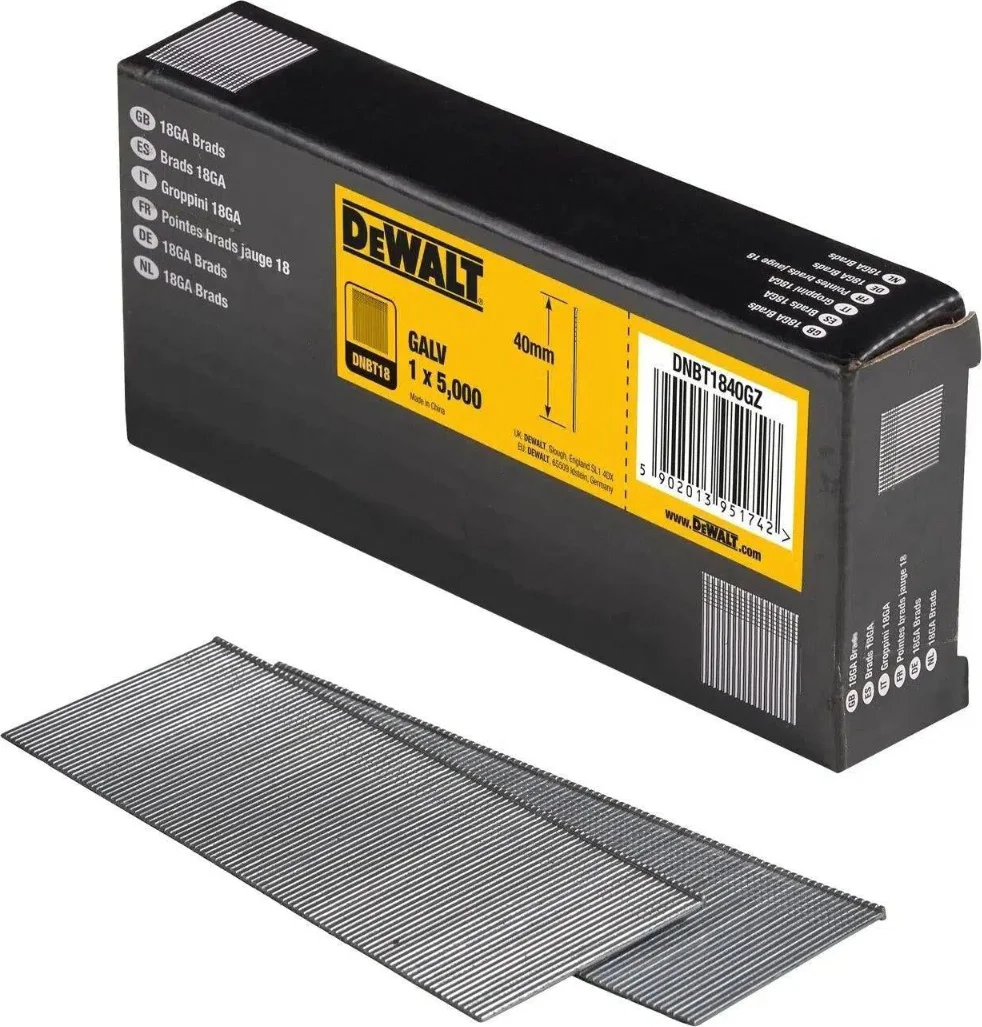 DeWALT DNBT1840GZ 1.25x40mm VE=5000 18 Gauge GAL Spijkers