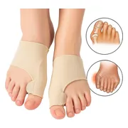 Hallux Valgus Teenbeschermers 2 Stuk I Teenspreiders I Teen Corrector I Knobbel I  Bunion I Eeltknobbel | Teen Rechtzetten I Beige